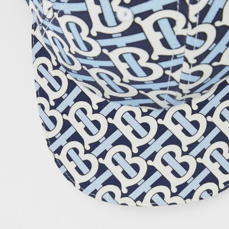 Burberry Monogram Print Cotton Baseball Cap outlook