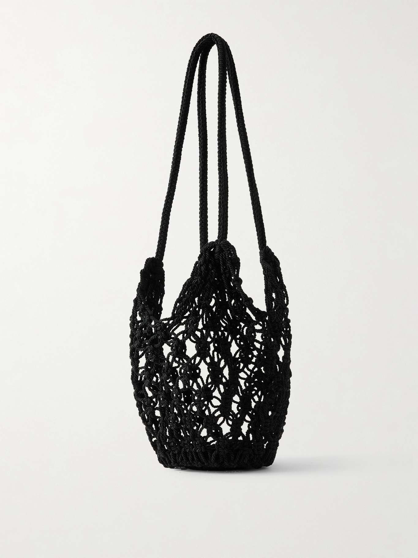 Woven cord shoulder bag Black - 3
