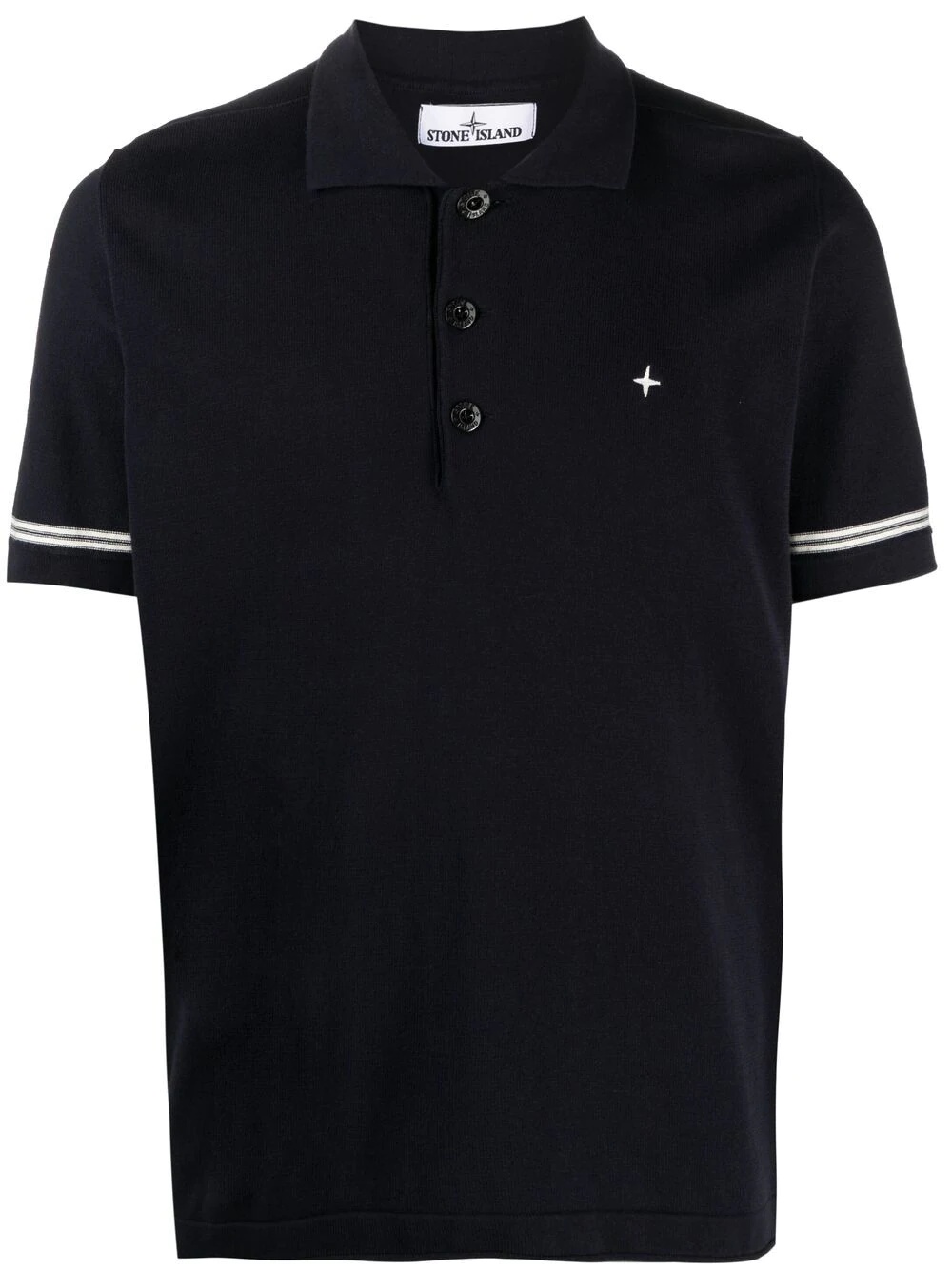 logo-embroidered cotton polo shirt - 1