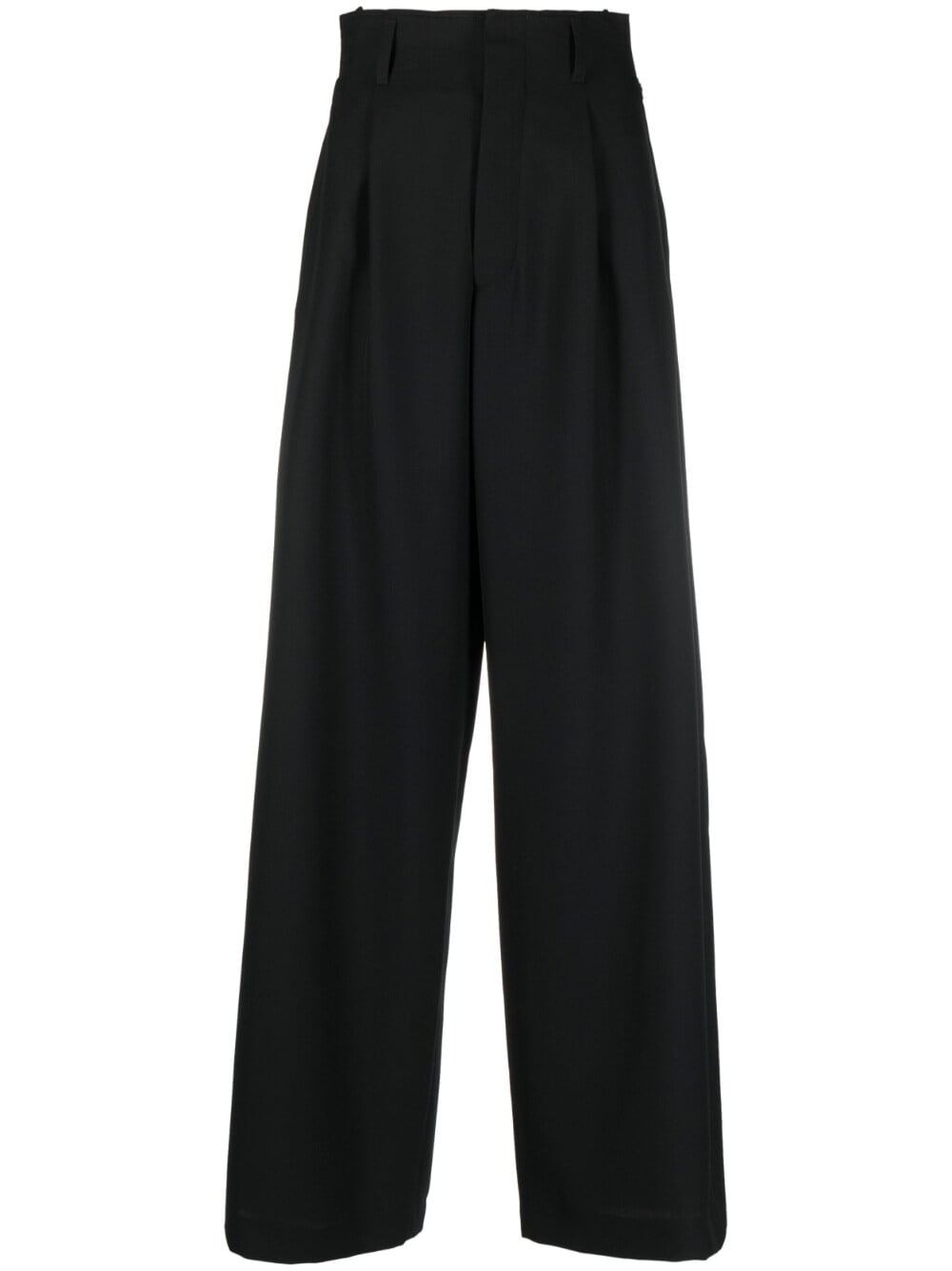 wide-leg wool trousers - 1