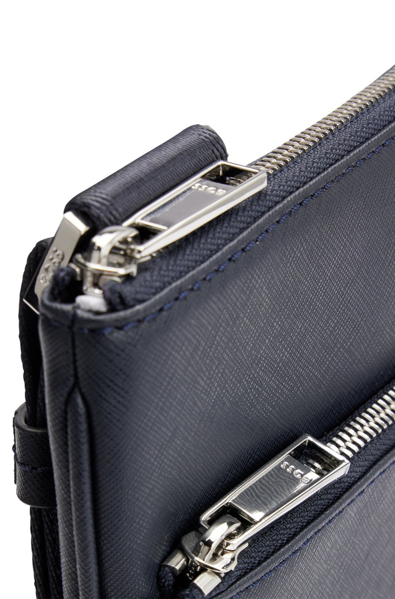 STRUCTURED-LEATHER ENVELOPE BAG WITH LOGO DETAIL 7