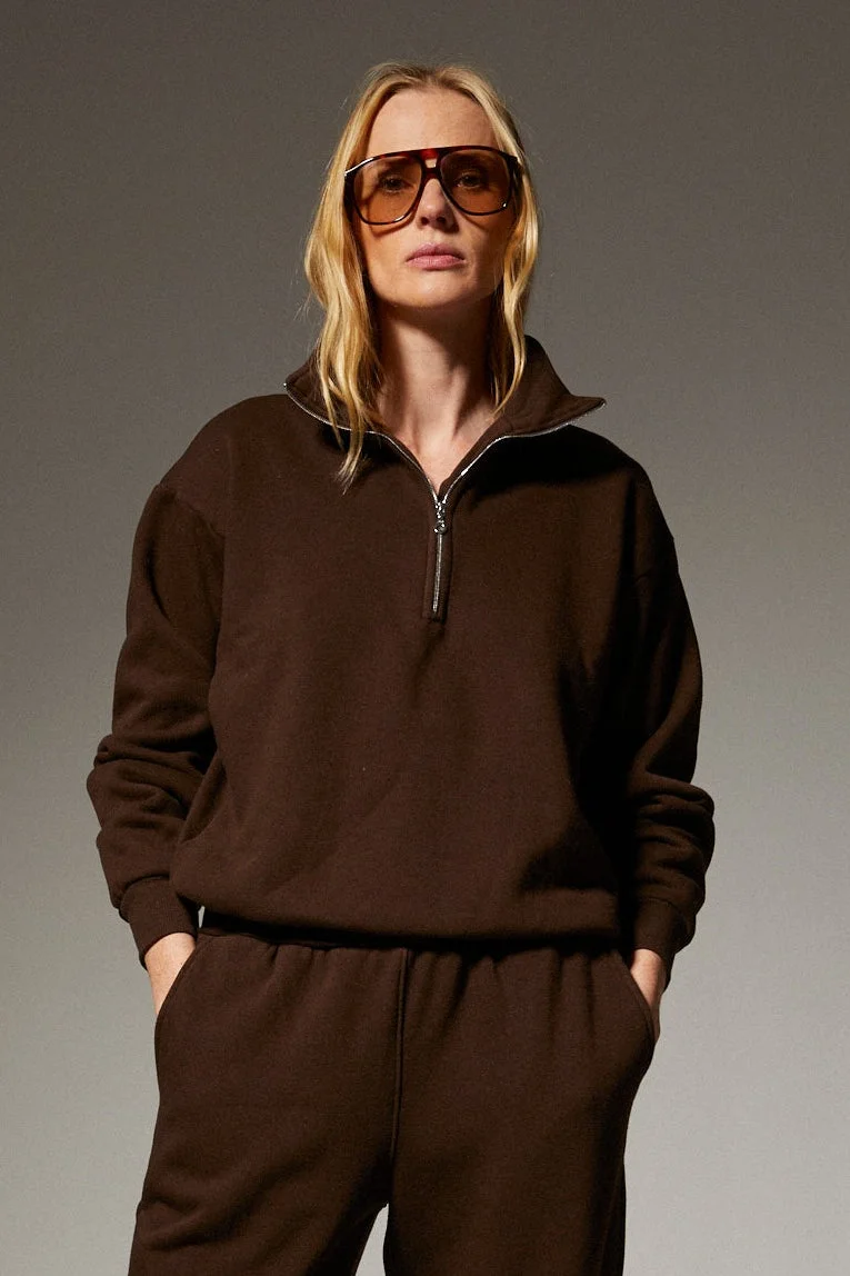 QUARTER ZIP SWEATSHIRT - 1
