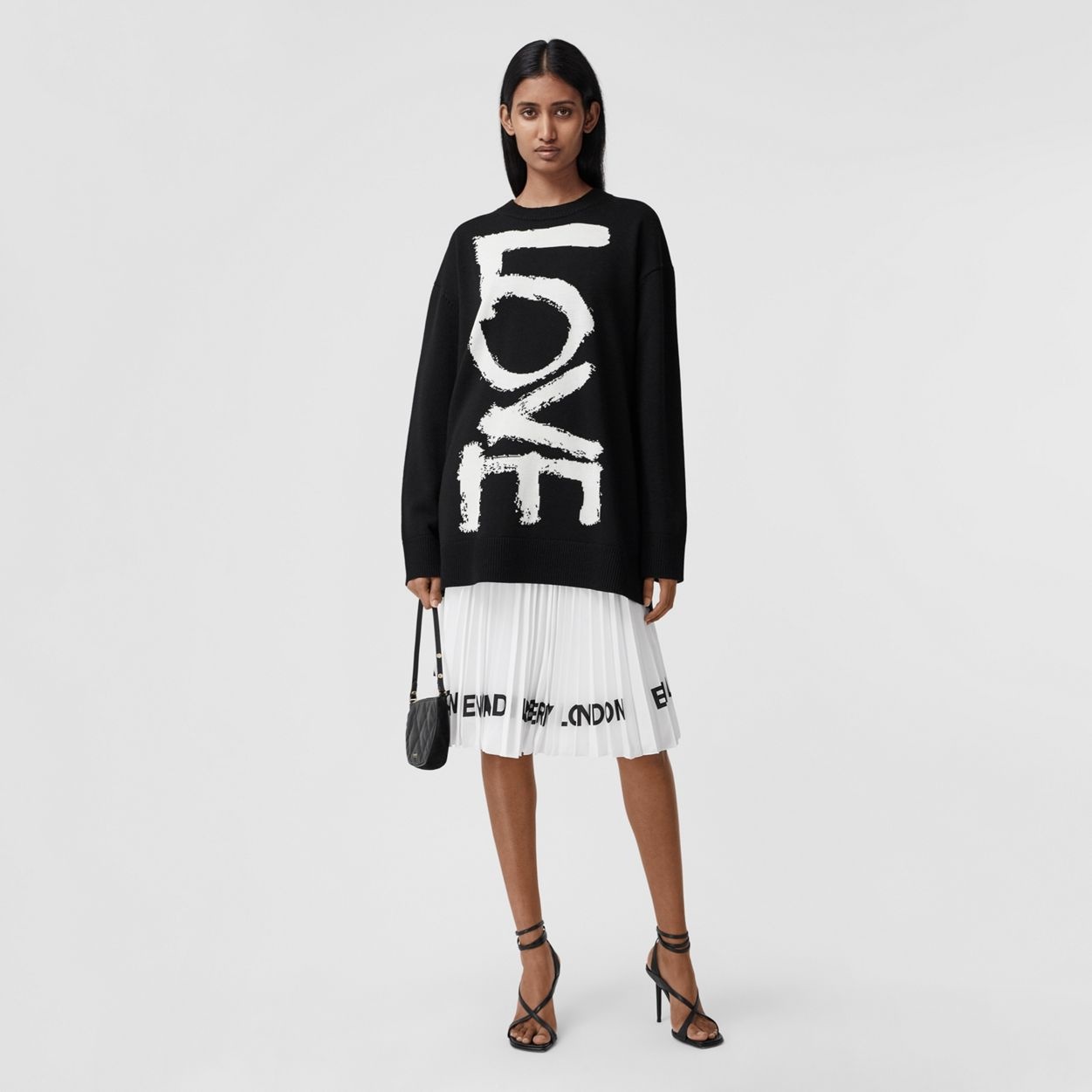 Love Motif Wool Oversized Sweater - 5