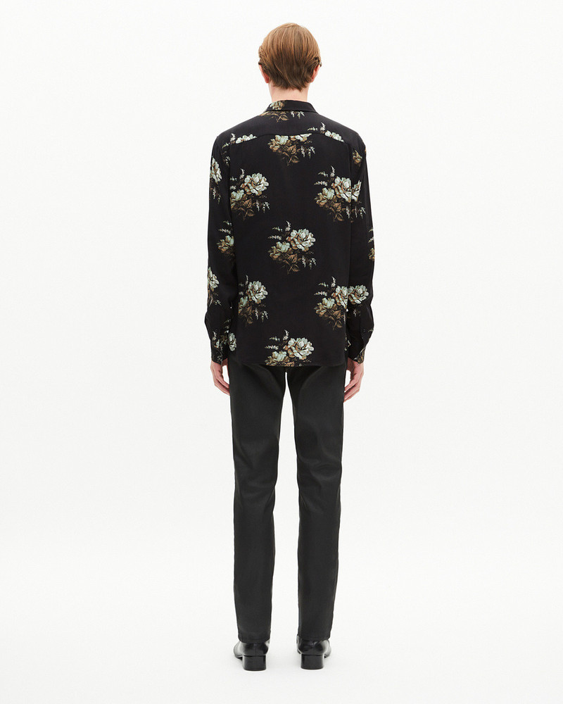 GREEN AND BLACK FLORAL PRINT SHIRT 3