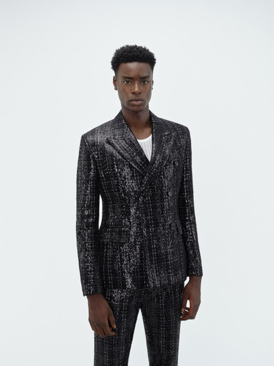 AMIRI SEQUIN BOUCLE DOUBLE-BREASTED BLAZER outlook