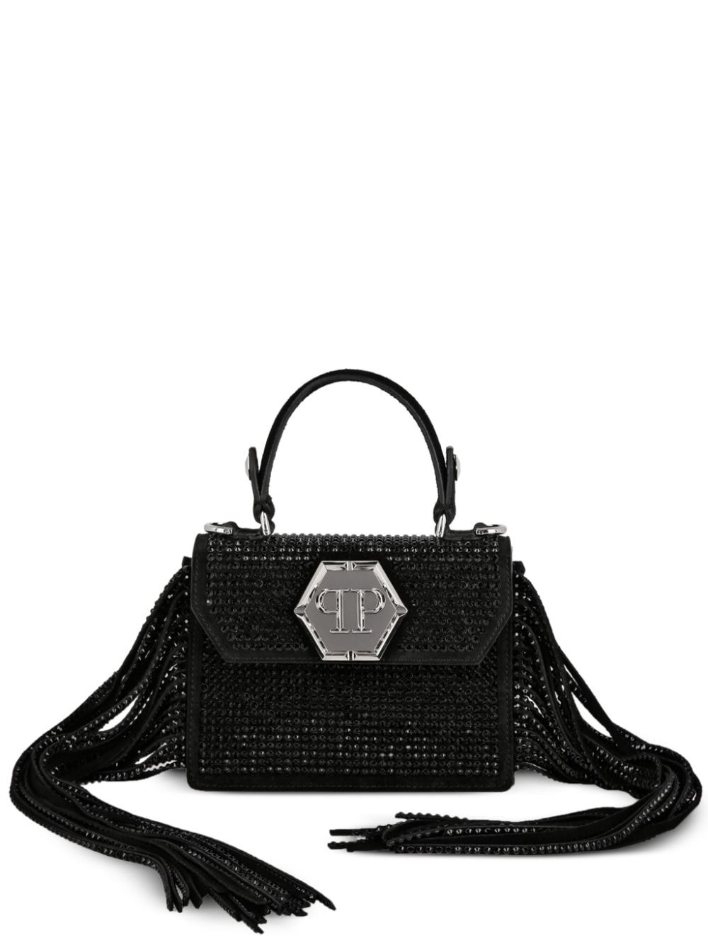 Superheroin crystal-embellished tote bag - 1