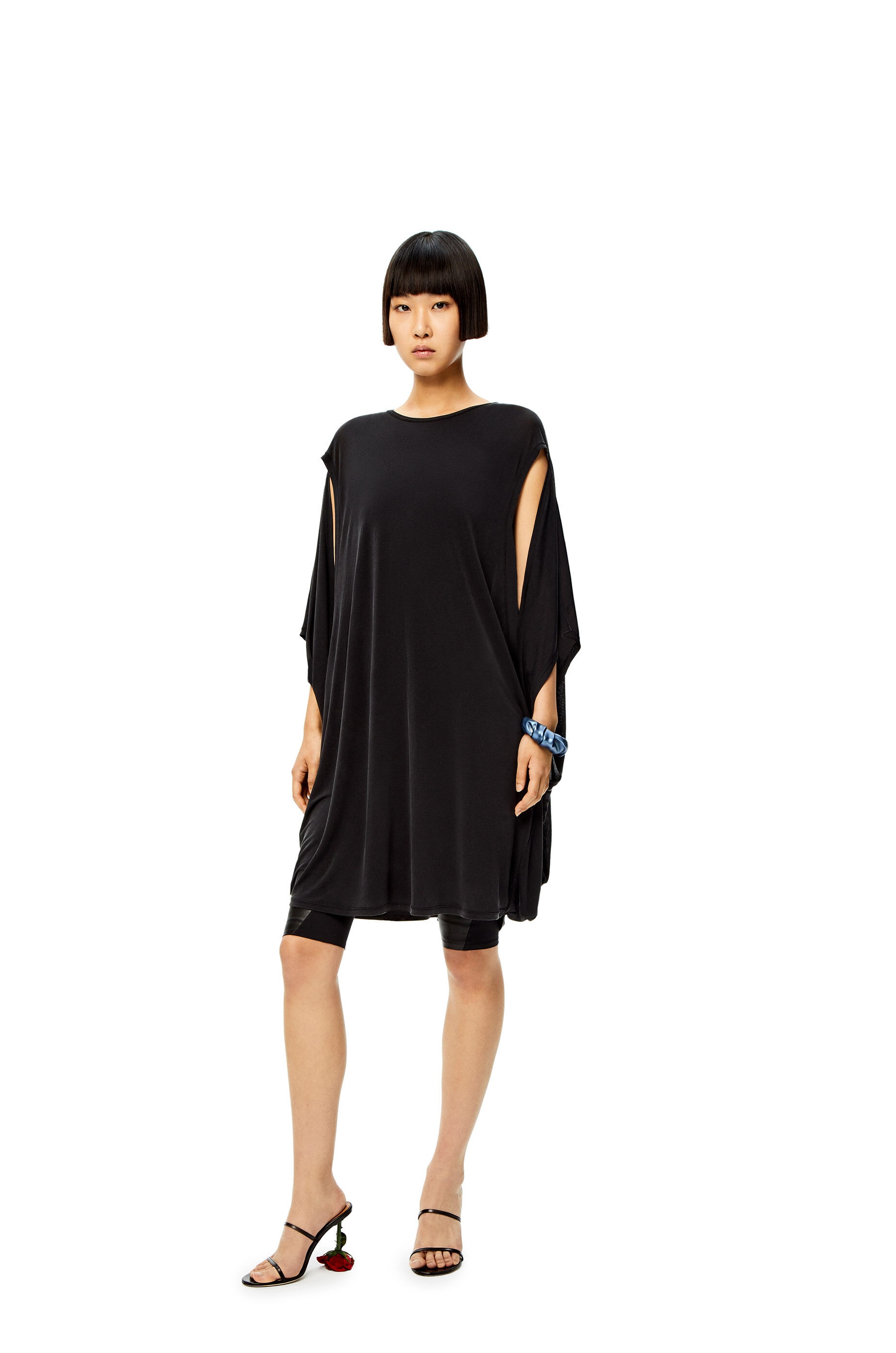 Kimono sleeve dress in silk - 2