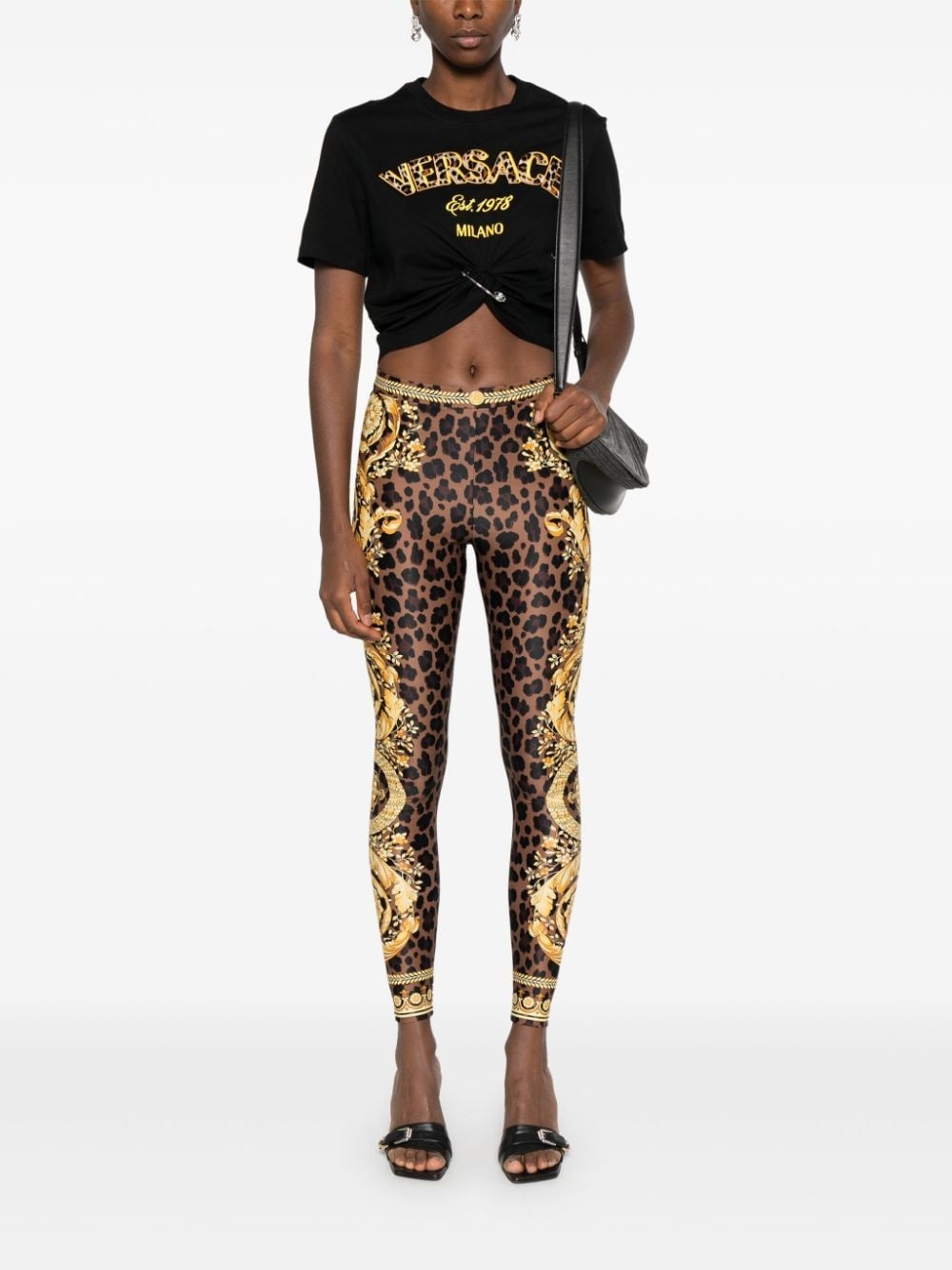 Barocco-print leggings - 2