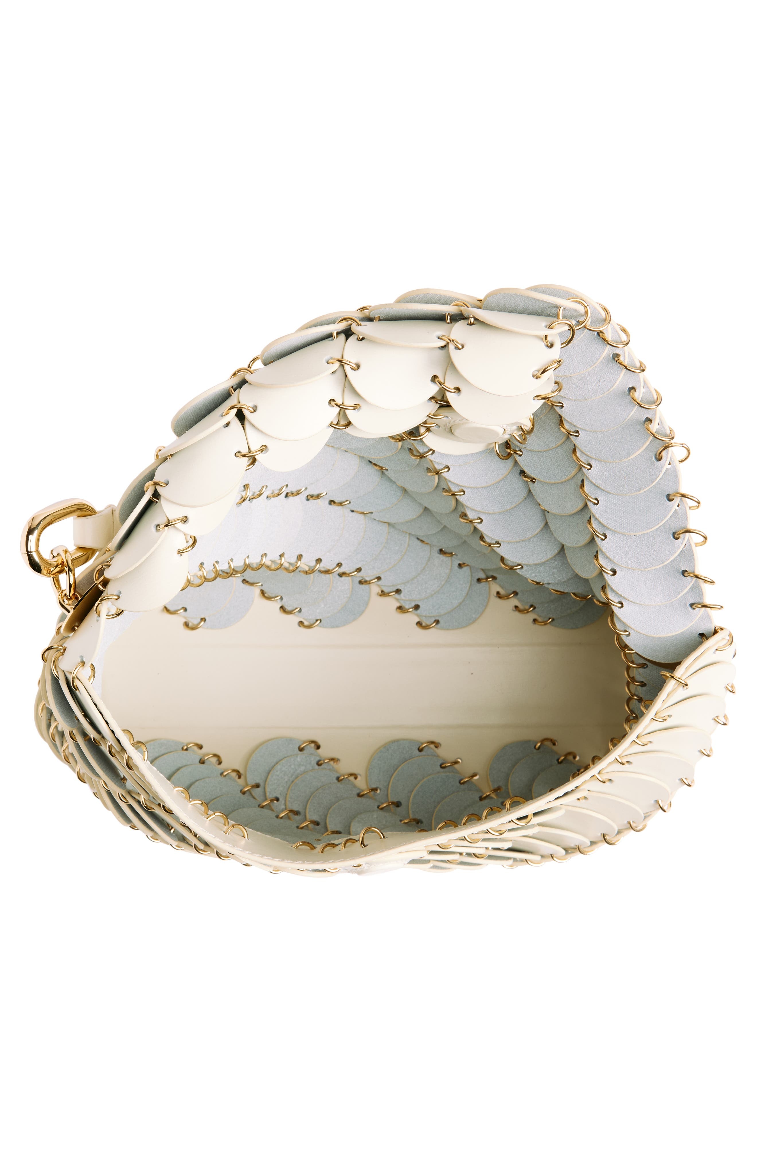 Rabanne Sac Leather Hobo Bag in Cream /Gold at Nordstrom - 5