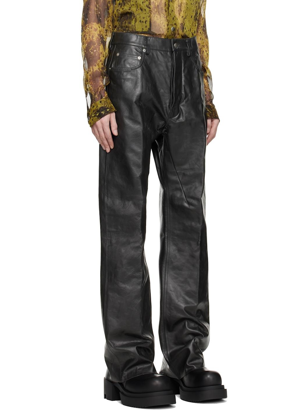 Black Hollywood Geth Leather Pants - 2