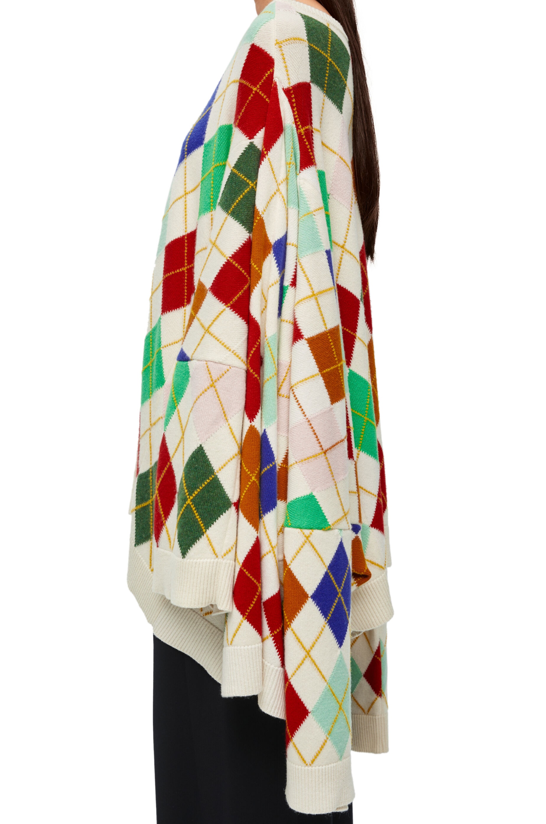 Oversized Argyle sweater in cashmere - 6