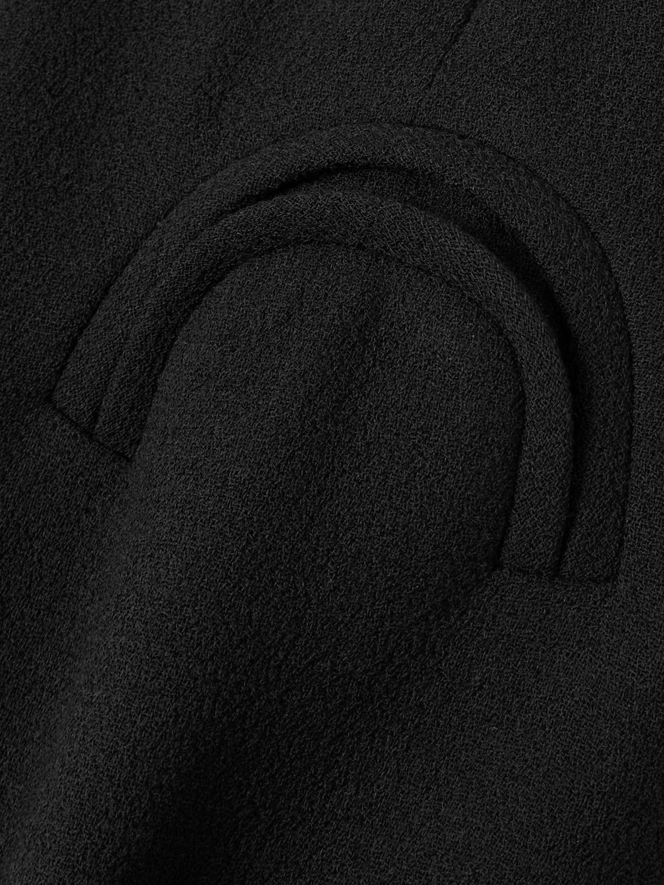 Pleated wool-crepe straight-leg pants - 4