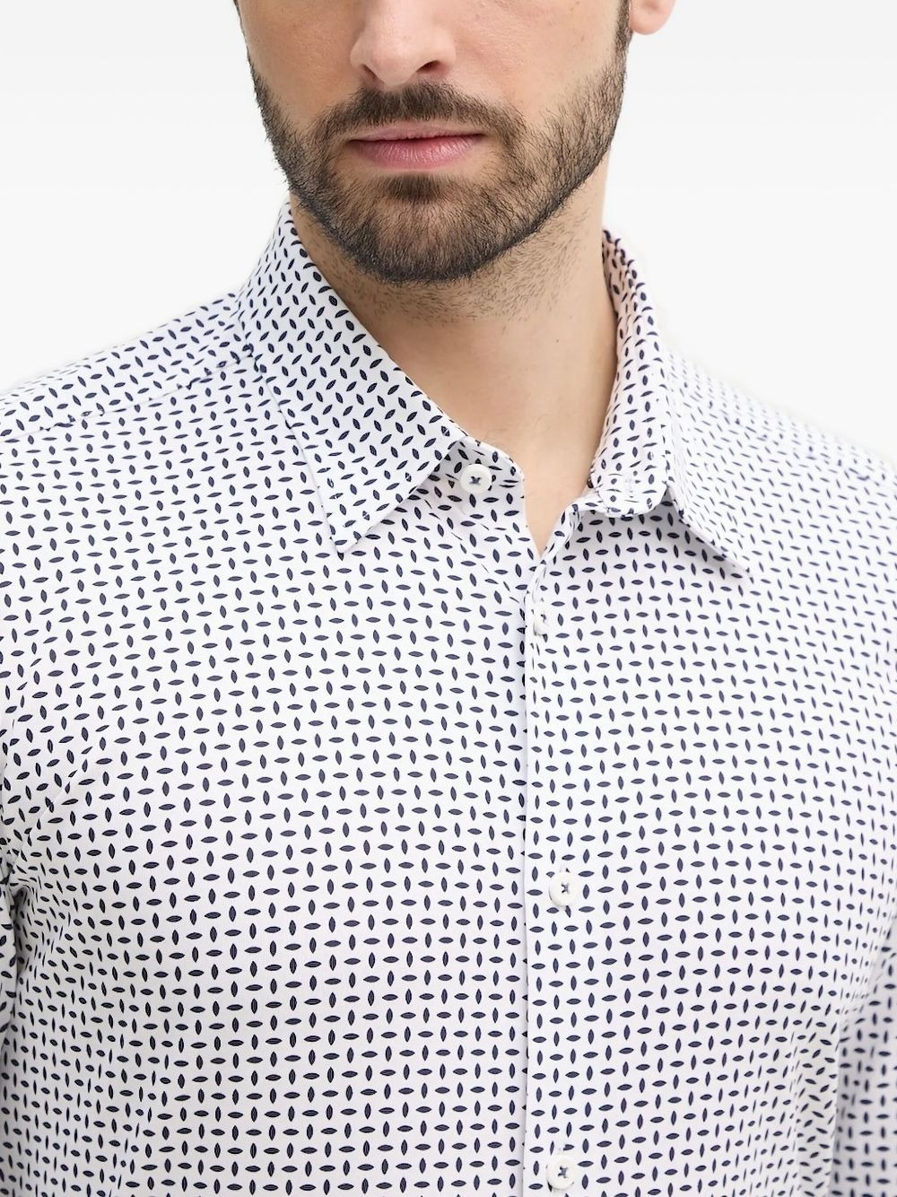 geometric-print shirt - 3