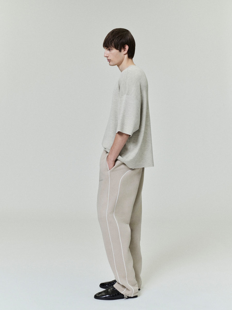 Relaxed Fleece Sweatpant With Piping - 2