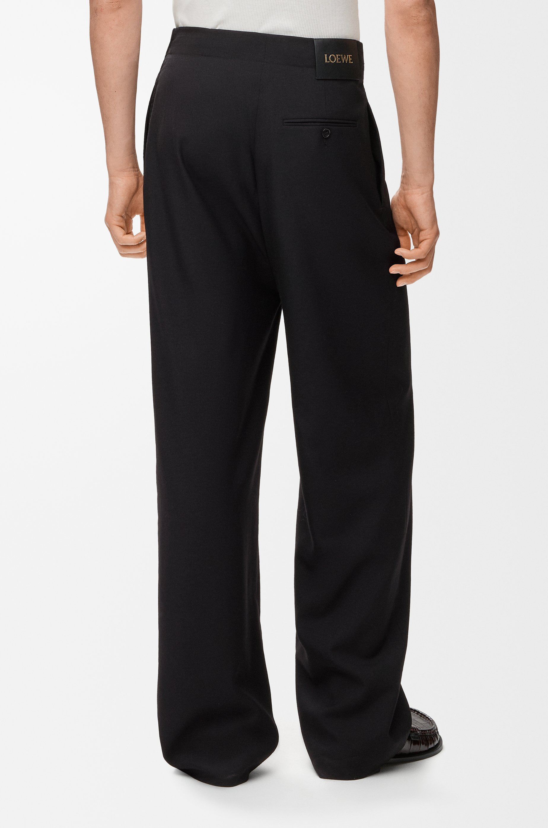 Belted trousers in wool - 4