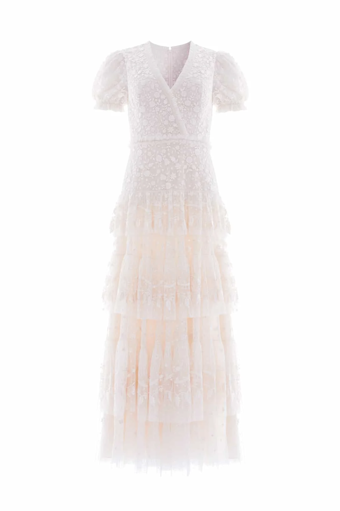 Layered Lace Ankle Gown - 1