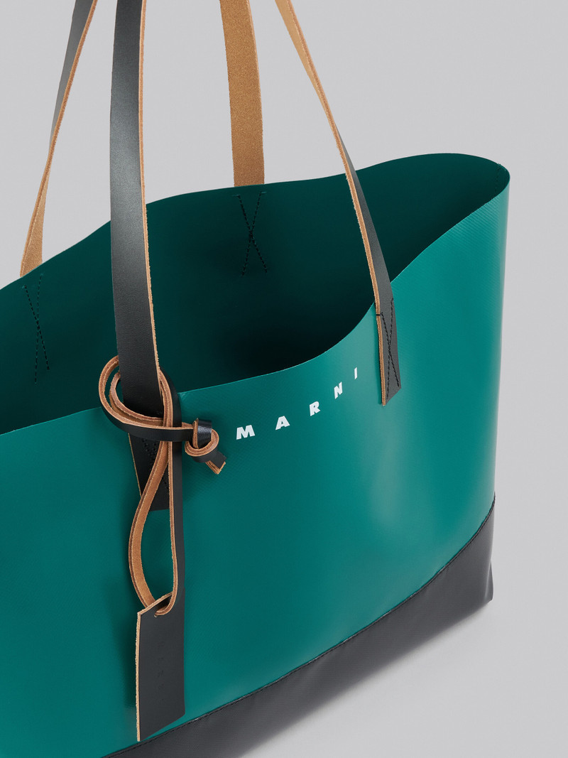 TRIBECA SHOPPING BAG IN GREEN AND BLACK 4