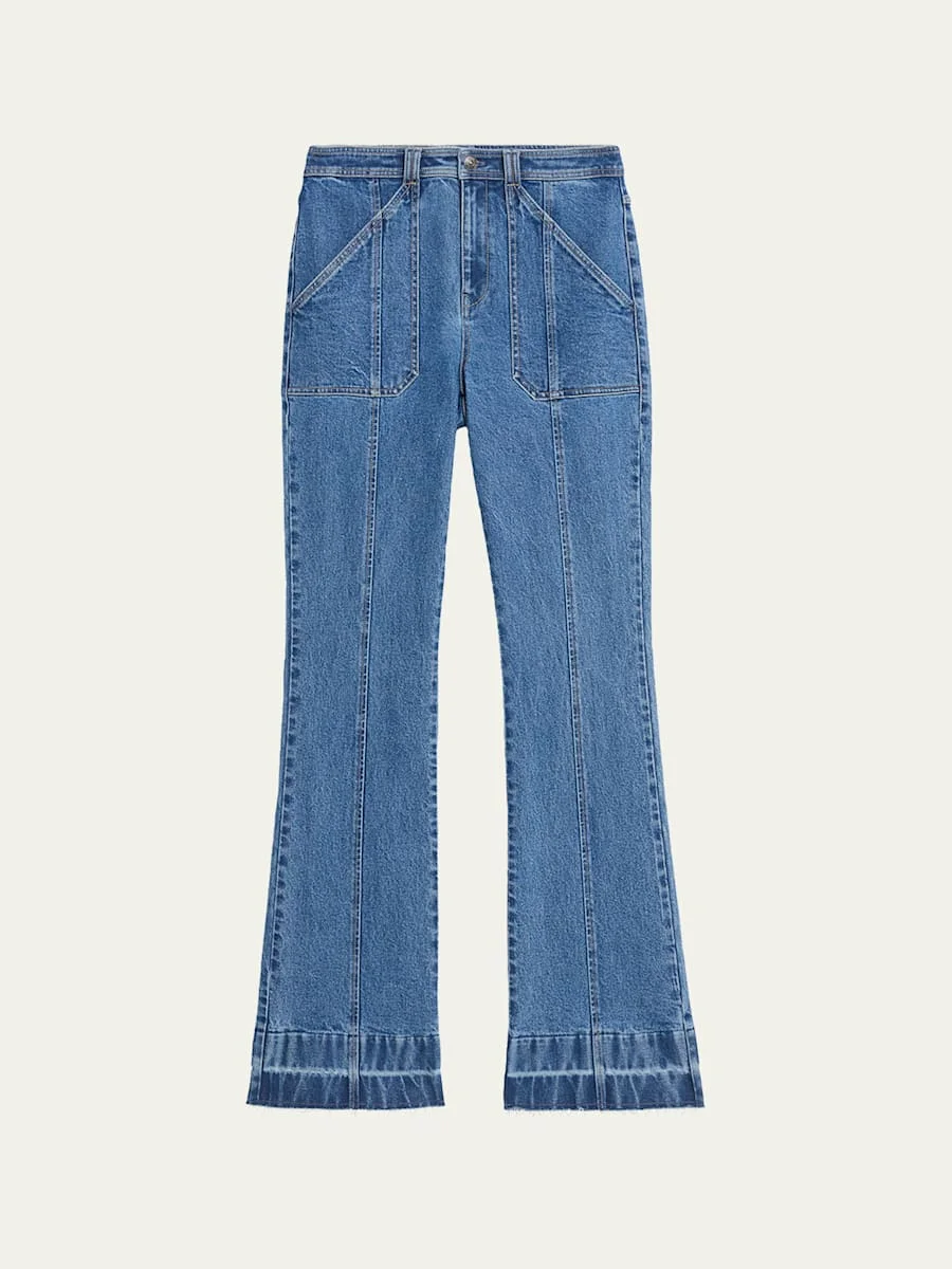 Briella Flare Jeans with Released Hem - 1