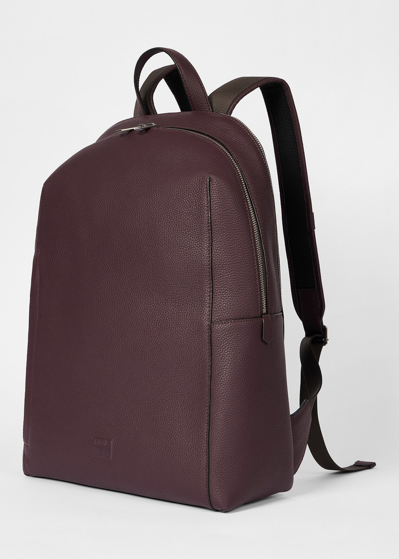 Paul Smith Burgundy Leather Backpack outlook
