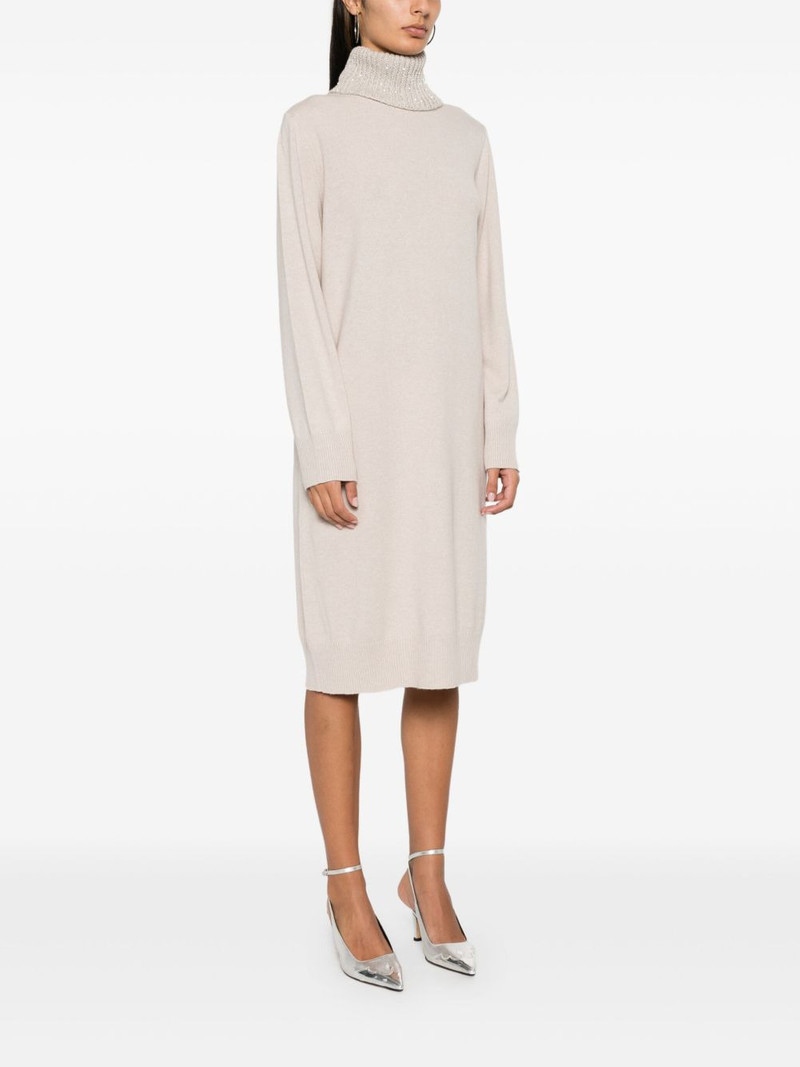 Platinum sequin-collar midi dress 3