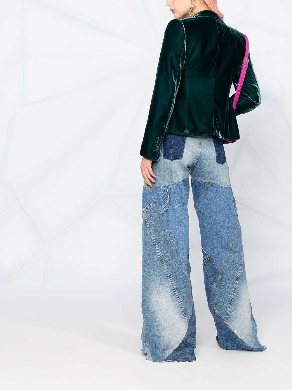 patchwork-detail denim jeans - 4