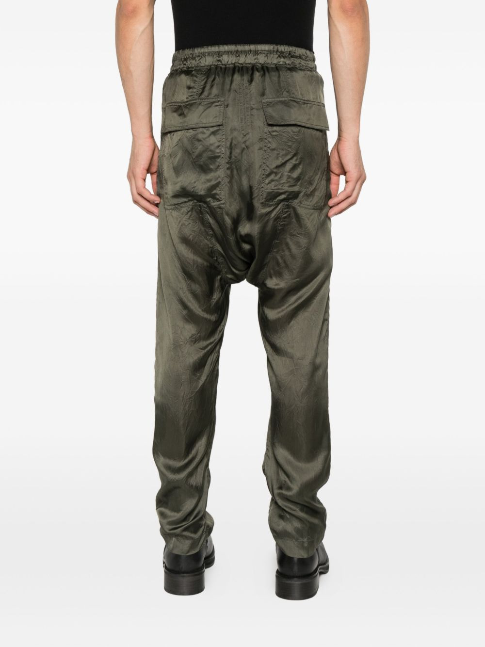 drawstring silk trousers - 4