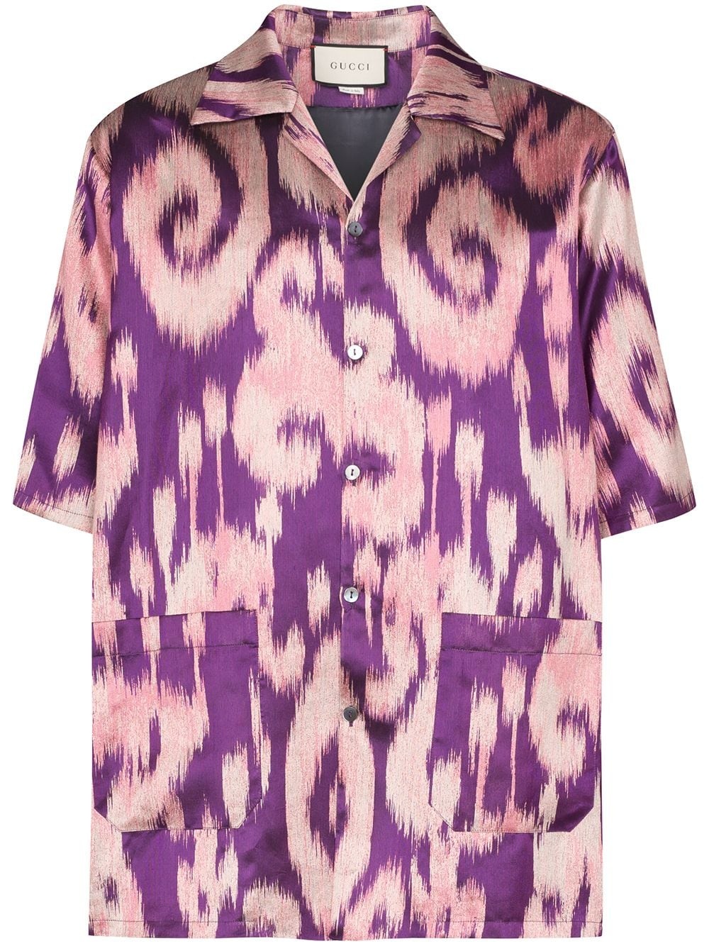 swirl print bowling shirt - 1