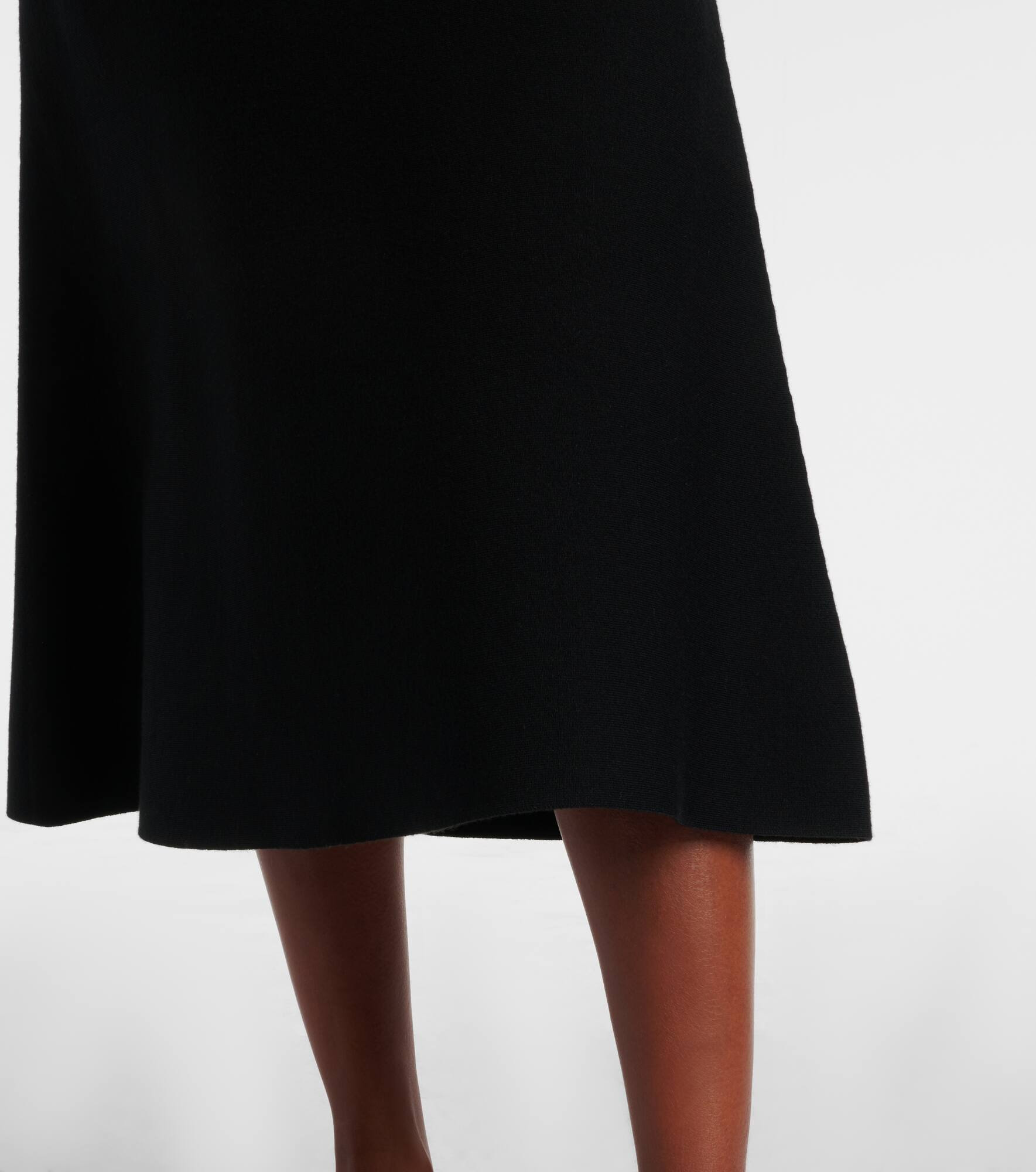 Sharp Ambition wool-blend midi skirt - 5