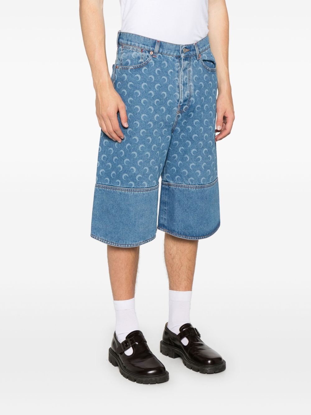 Moonogram-pattern shorts - 3