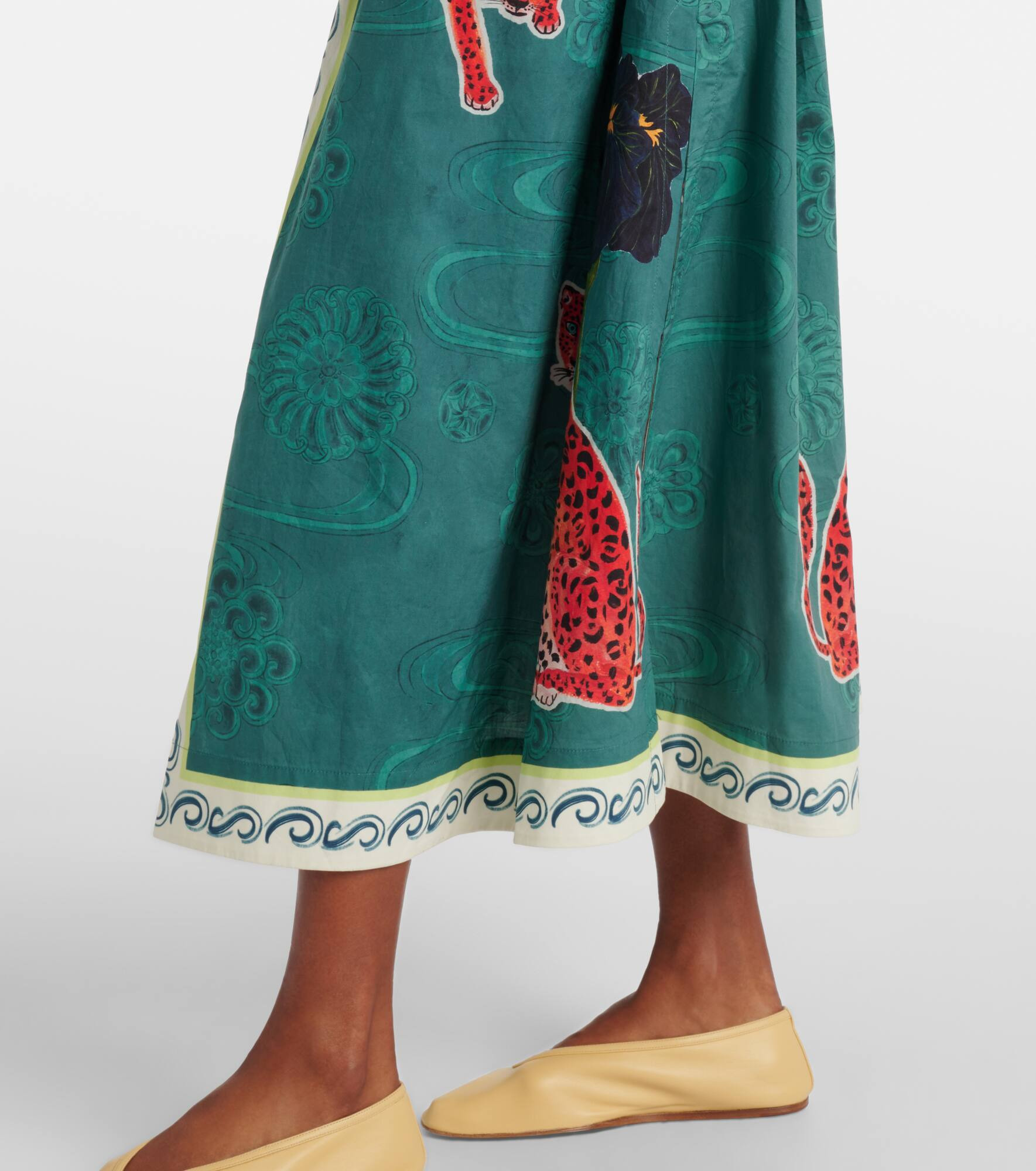 Rochester printed cotton shirt dress - 6