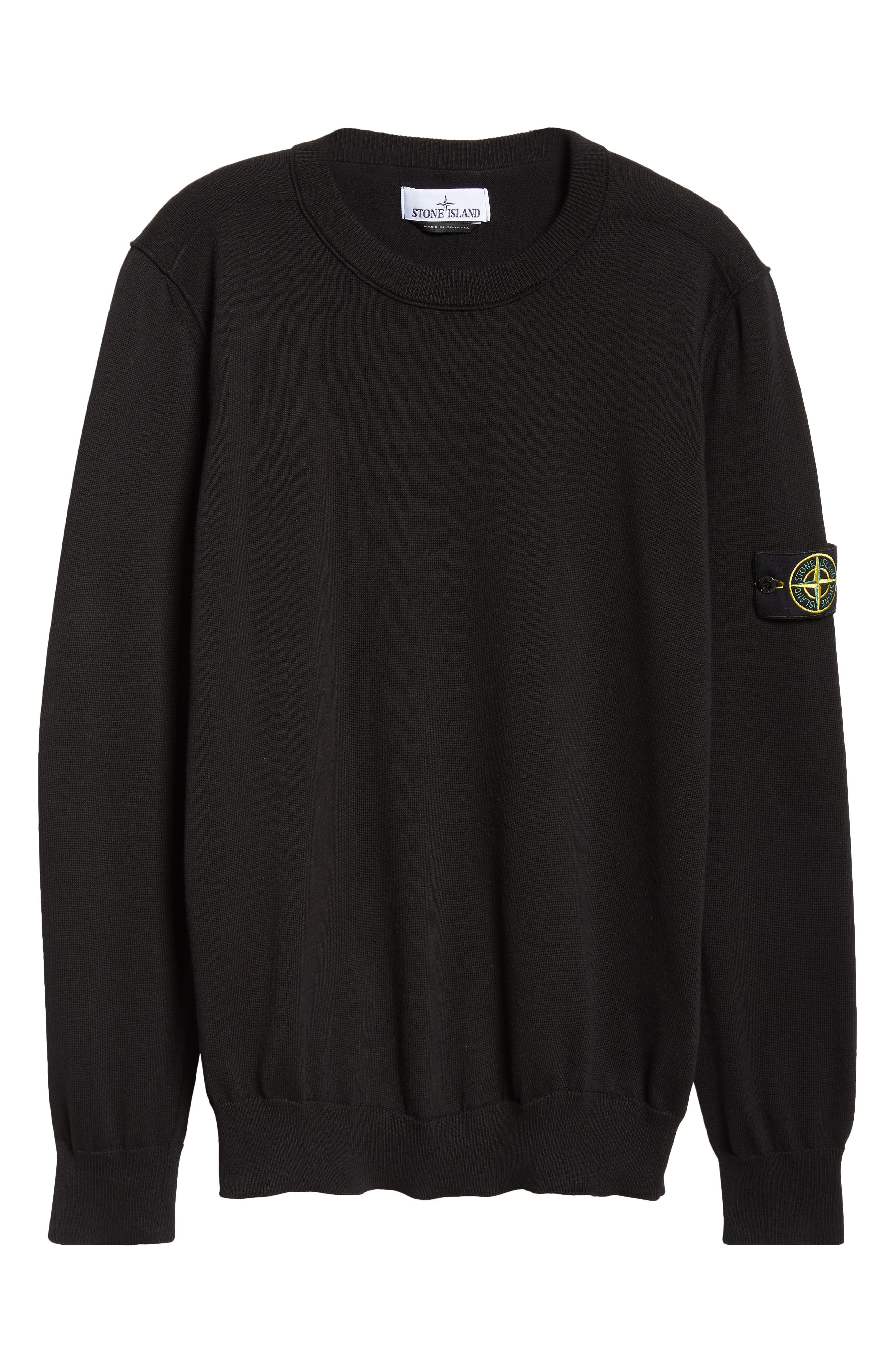 Stone Island Cotton Crewneck Sweater in V0029 Black at Nordstrom - 6