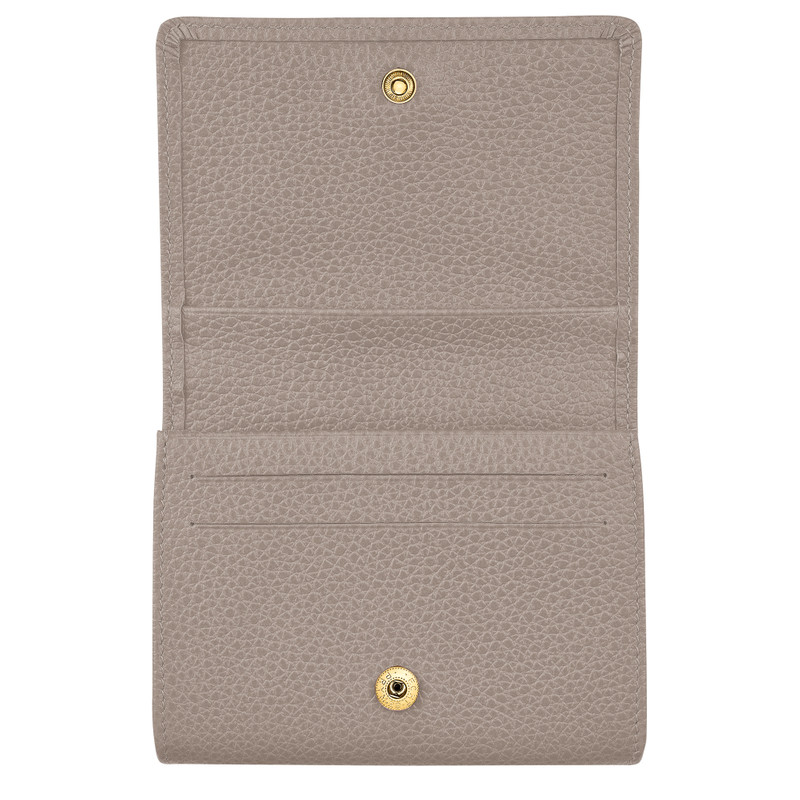 Longchamp Le Foulonné Coin purse Turtledove - Leather outlook