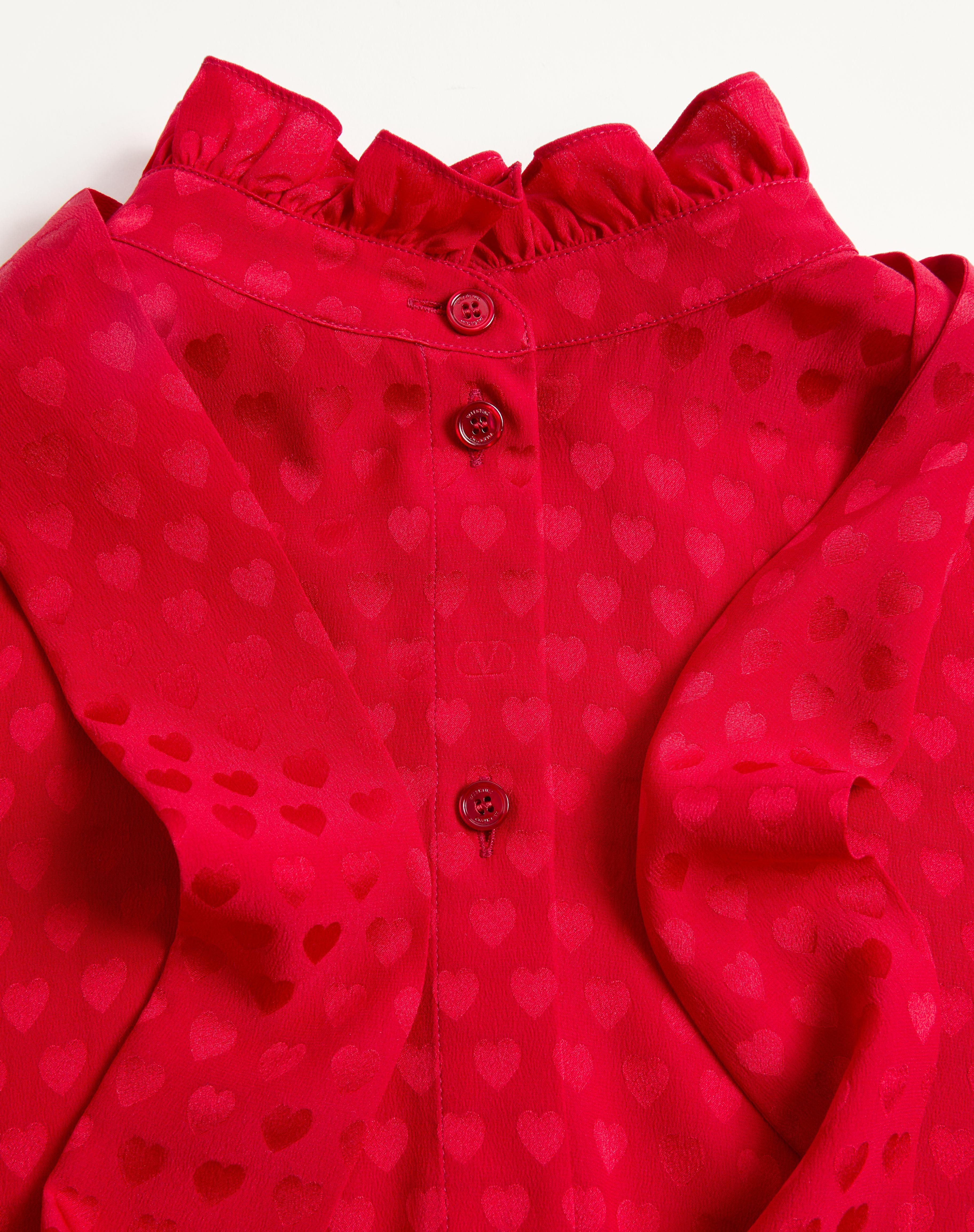 CREPE DE CHINE SHIRT WITH COUR DE COEUR PRINT - 8