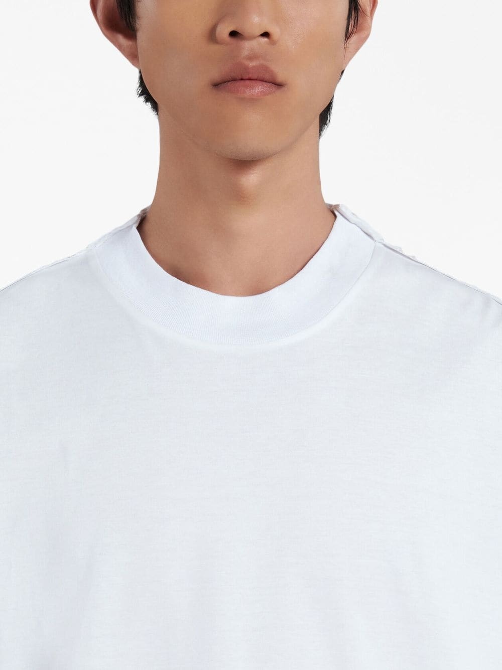 logo-patch cotton jumper - 4