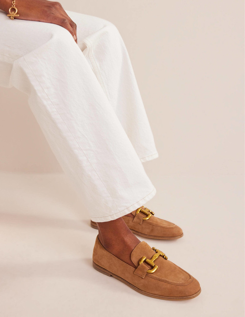 BODEN Iris Snaffle Loafers-Ginger Snap Suede outlook