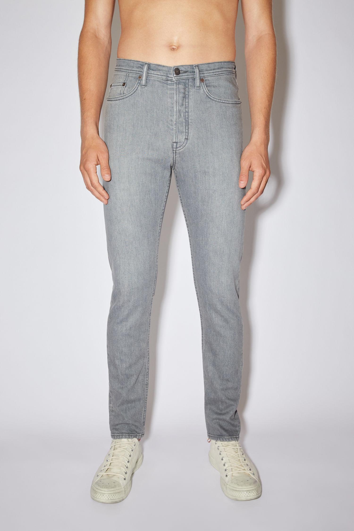 Slim tapered jeans - Grey - 2