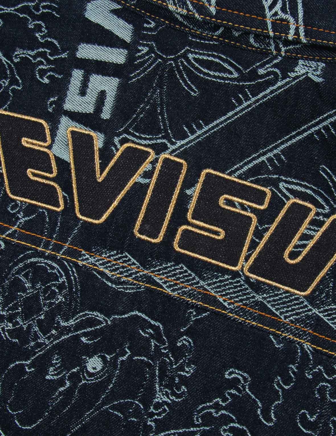 ALLOVER JAPANESE PATTERN JACQUARD DENIM JACKET - 9