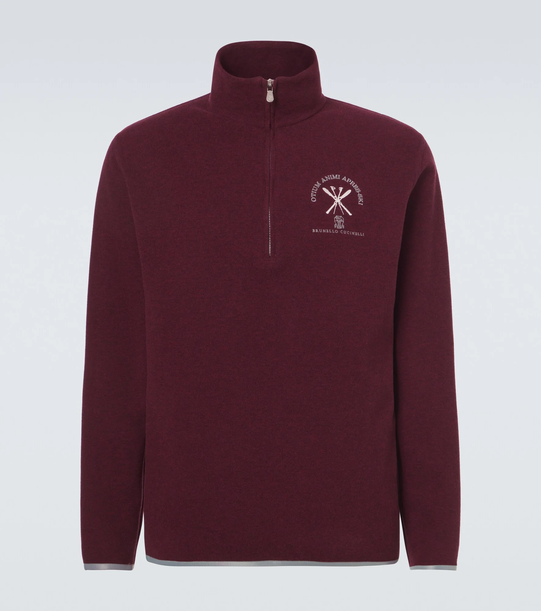 Cashmere and cotton-blend half-zip sweatshirt - 1