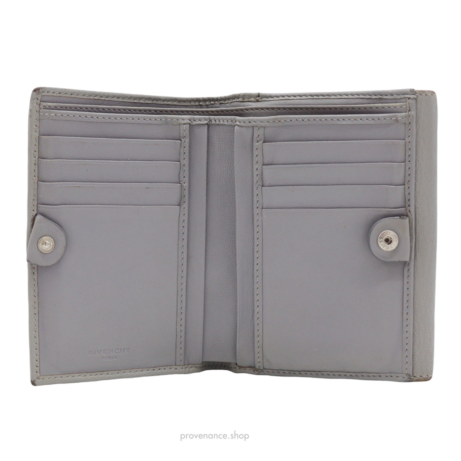 Givenchy Trifold Wallet - Grey Tumbled Leather - 6