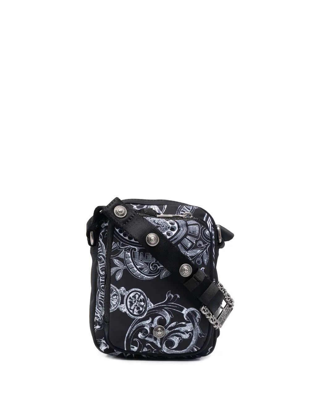 Barocco print messenger bag - 1