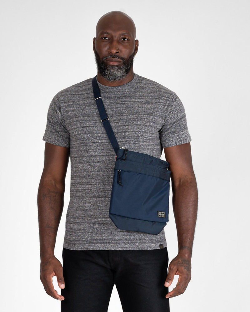 Iron Heart POR-FOR-SHL2-NAV Porter - Yoshida & Co. - Force Shoulder Bag 2 - Navy Blue outlook