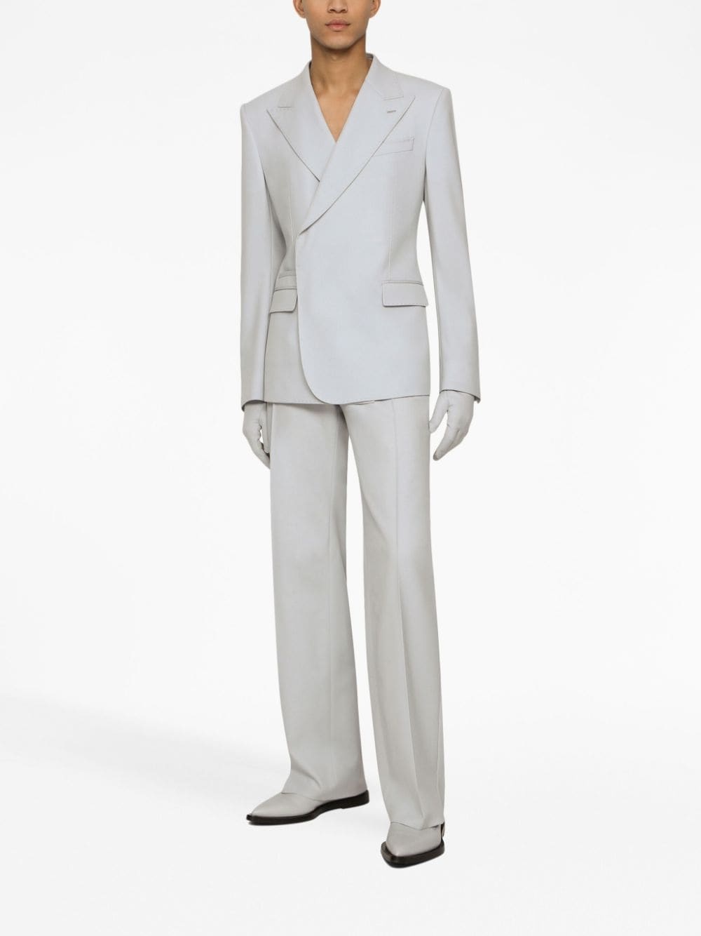 pressed-crease tailored-cut trousers - 2
