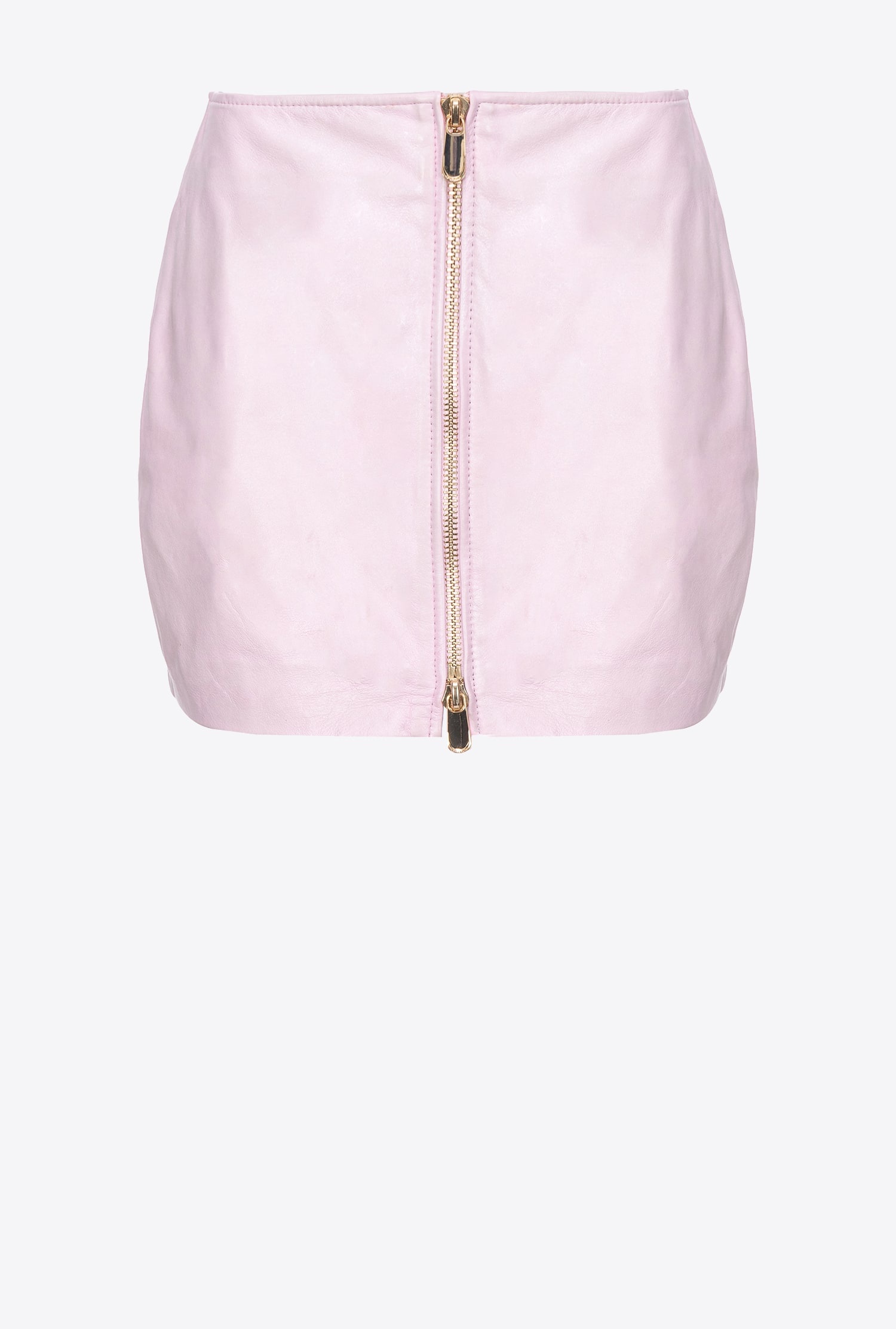 MINI SKIRT IN LAMINATED VINTAGE LEATHER - 1