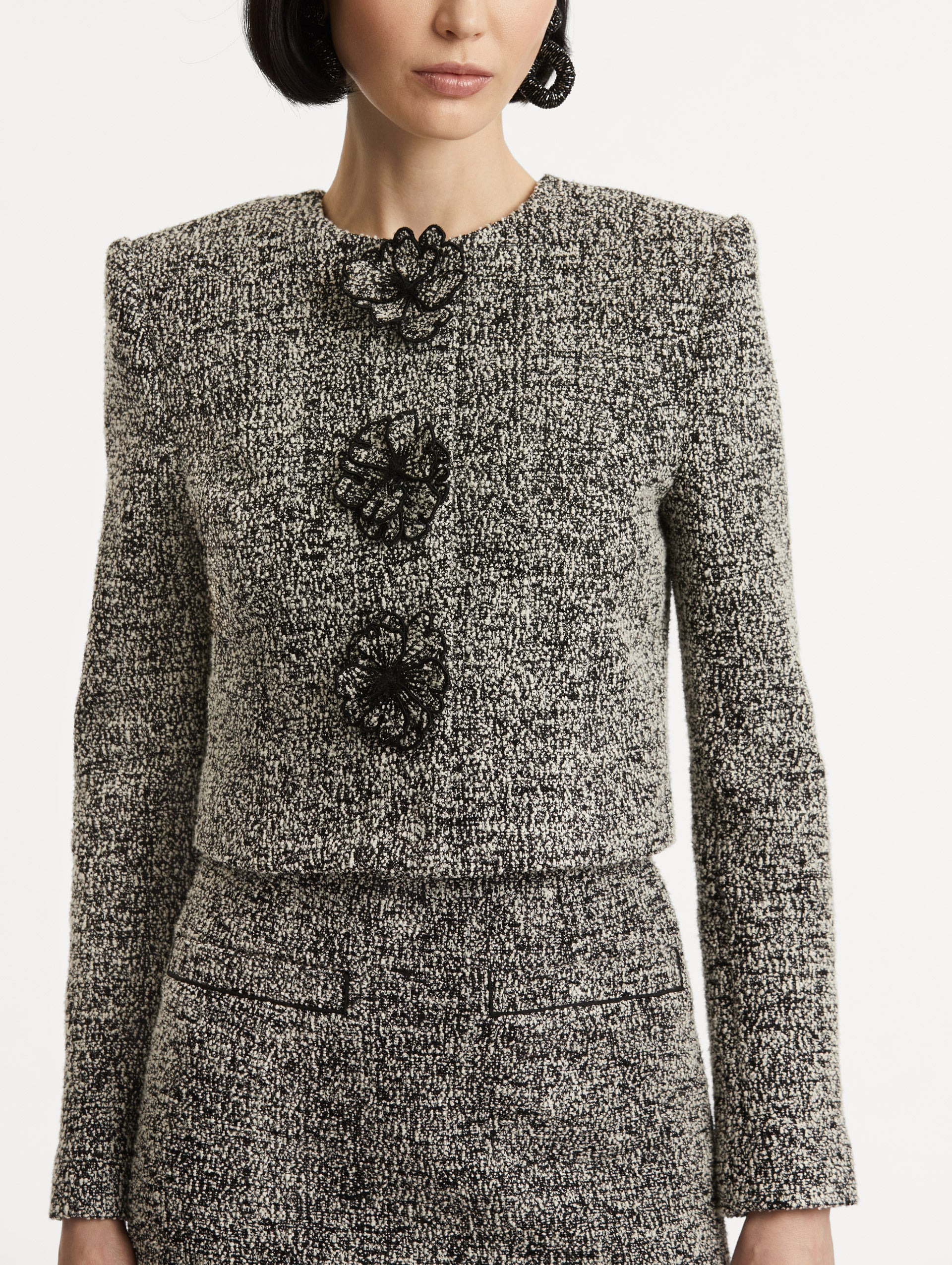 BOUCLÉ JERSEY TWEED JACKET - 6