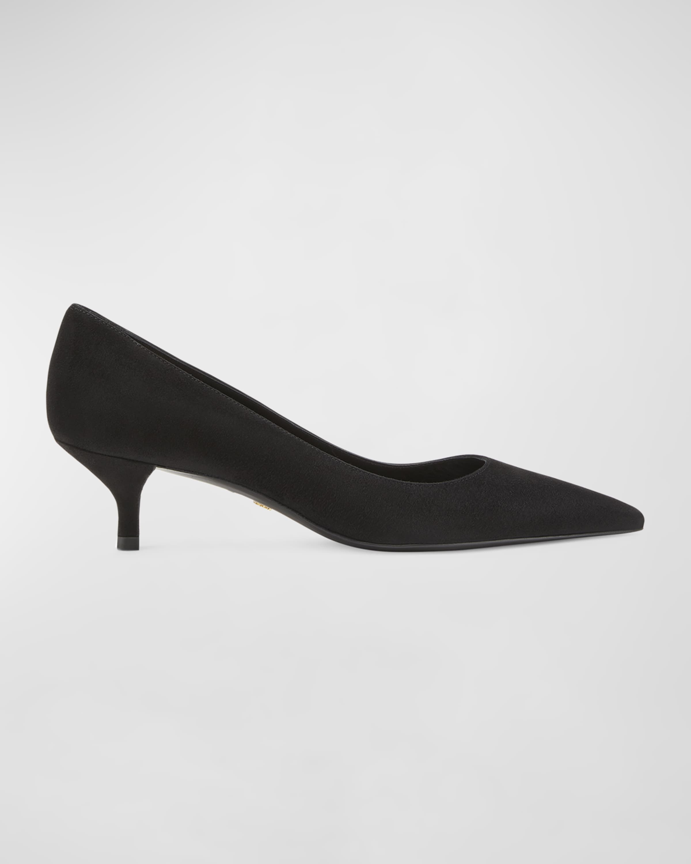 Stuart Suede Kitten-Heel Pumps - 1