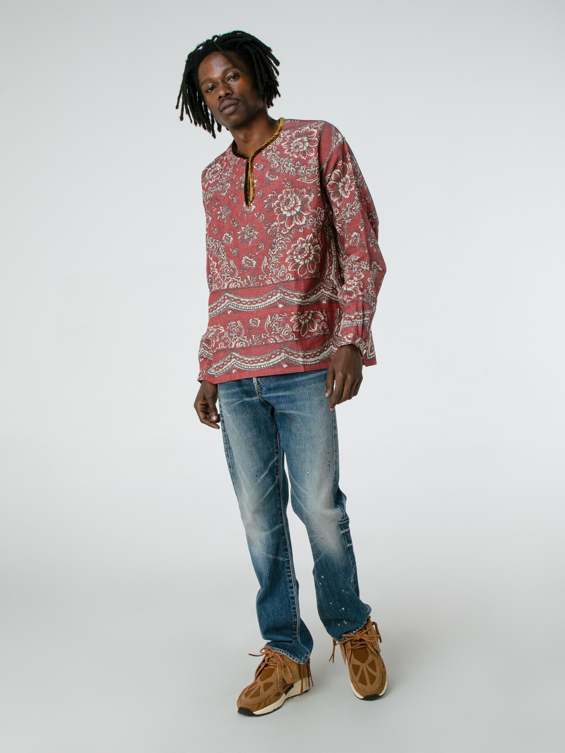 visvim TUNIC P.O. WILDFLOWER P.W. RED | REVERSIBLE