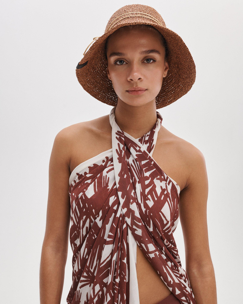 rag & bone Crochet Raffia Bucket Hat outlook