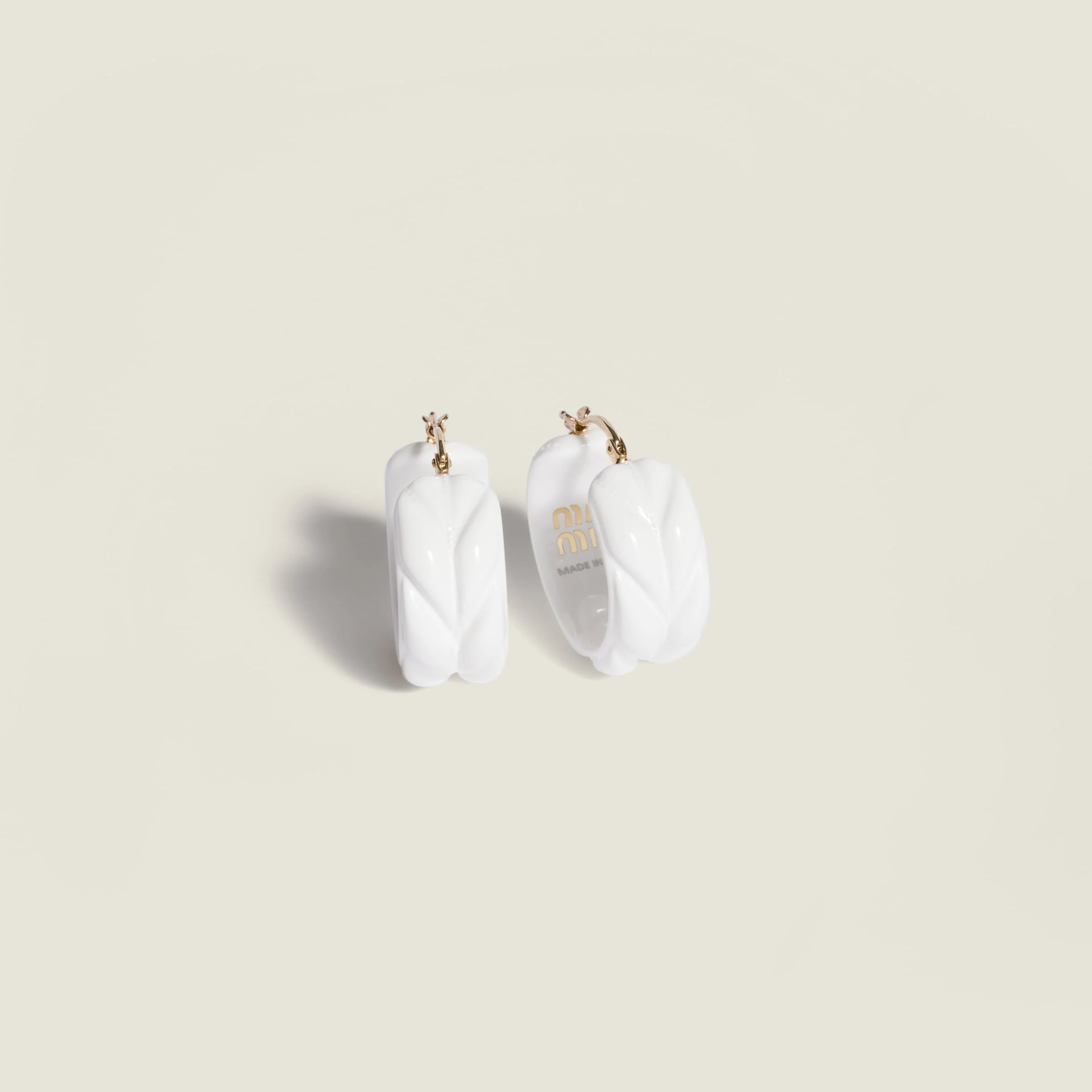 Matelassé Plexiglas earrings - 1