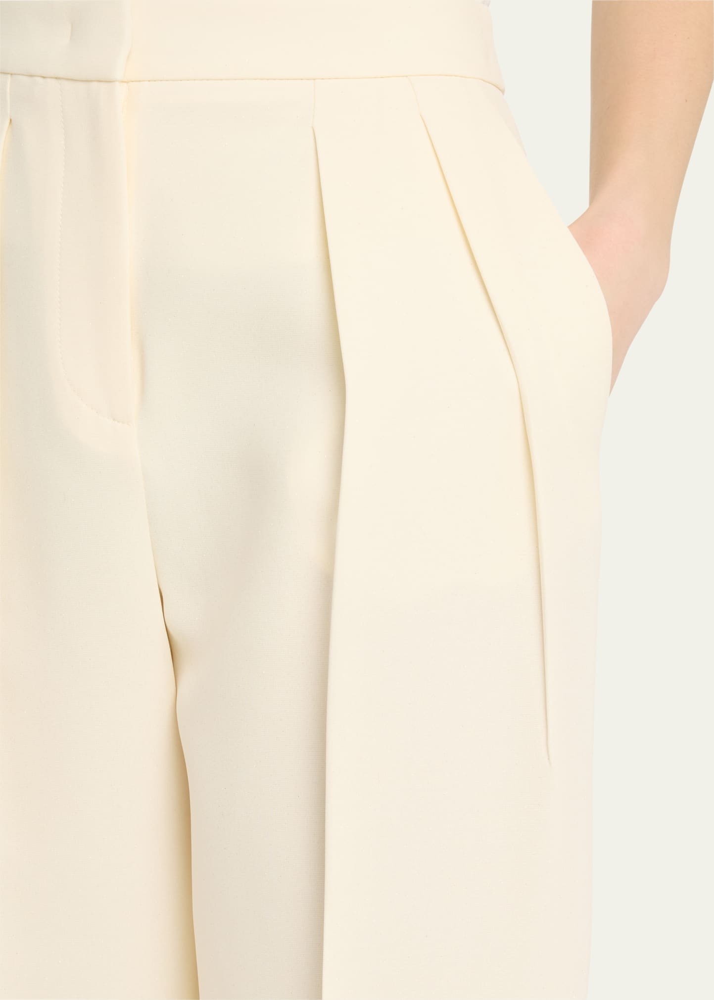 Pleated Cady Straight-Leg Tuxedo Trousers - 5