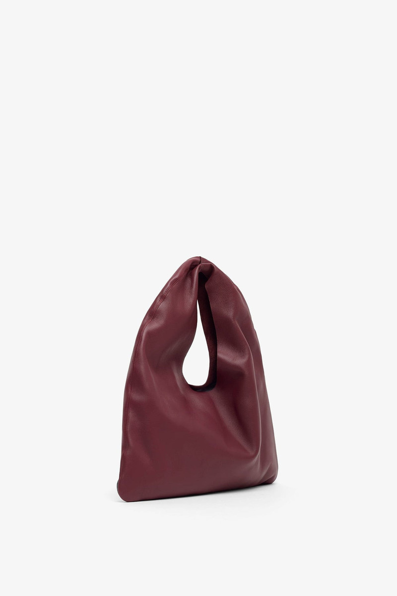 Bindle small burgundy leather bag 3